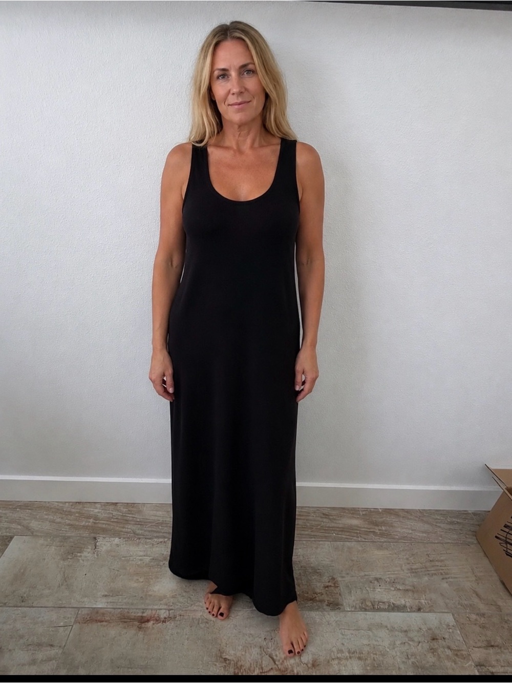Vintage Ronni Nicole Black Sleeveless Scoop Neck Maxi Dress
